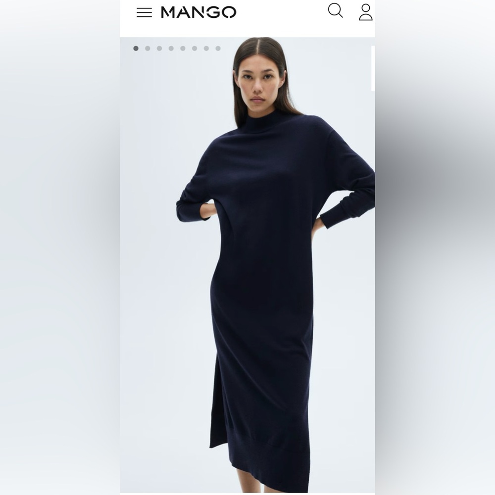Mango sweater dress with mock neck NWT
